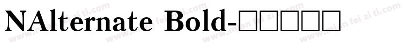 NAlternate Bold字体转换